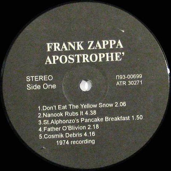 Apostrophe, Frank Zappa,  